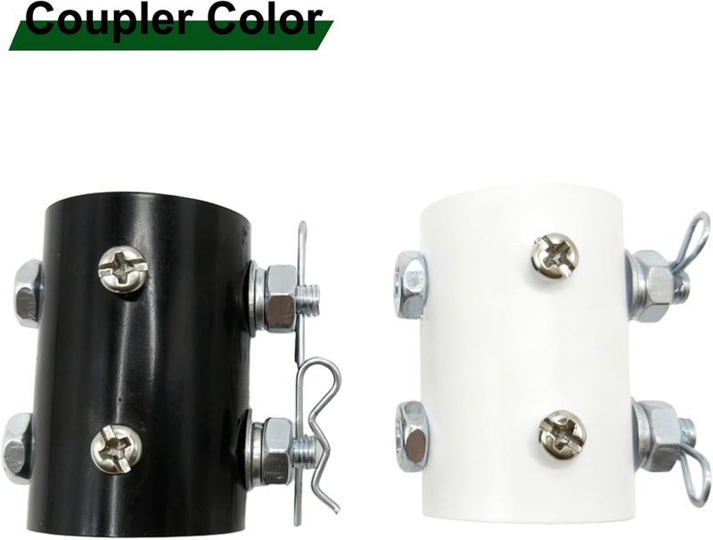 FEHEED Black Ceiling Fan Downrod Coupler with Open-Slot Design,1.26" Outer Diameter & 1.8" Length & 2mm Thickness, Fits Various Non-Threaded Ceiling Fan Rods of 1" OD, Includes Secure 2 Safety Clips - Image 3